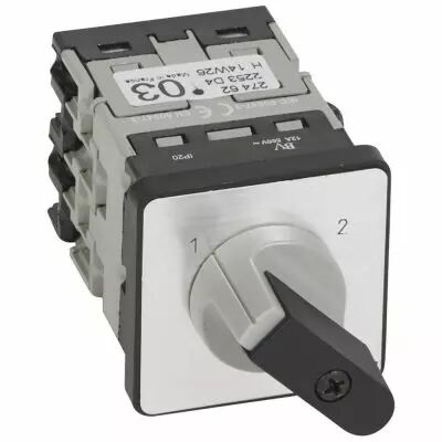 Commutateur - inverseur sans arr�t - PR 12 - 3P - 6 contacts - fixation vis (027462)