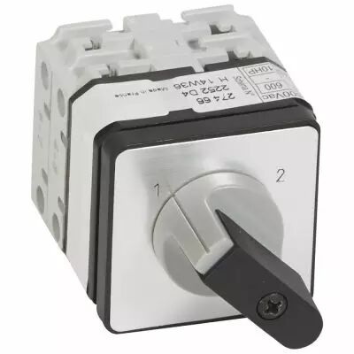Commutateur - inverseur sans arr�t - PR 17 - 2P - 4 contacts - fixation vis (027466)