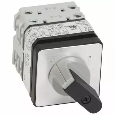 Commutateur - inverseur sans arr�t - PR 21 - 2P - 4 contacts - fixation vis (027471)