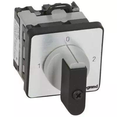 Commutateur - inverseur avec arr�t 90�- PR 12 - 1P - 2 contacts - fixation vis (027490)