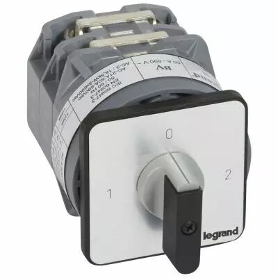 Commutateur - inverseur avec arr�t 90�- PR 40 - 2P - 4 contacts - fixation vis (027496)
