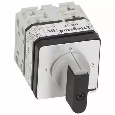 Commutateur 3 directions sans arr�t - PR 17 - 1P - 3 contacts - fixation vis (027499)