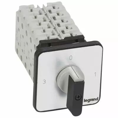 Commutateur 3 directions avec arr�t - PR 26 - 3P - 9 contacts - fixation vis (027505)