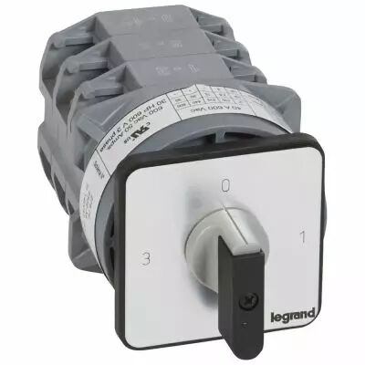 Commutateur 3 directions avec arr�t - PR 40 - 2P - 6 contacts - fixation vis (027506)