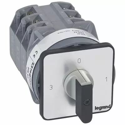 Commutateur 3 directions avec arr�t - PR 63 - 2P - 6 contacts - fixation vis (027507)