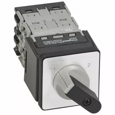 Commutateur - inverseur sans arr�t - manette - PR 12 - 4P - fixation �22 (027553)