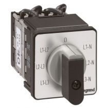 Commutateur de mesure - voltmètre avec neutre - PR 12 - 6 contacts - fix Ø22 (027562)
