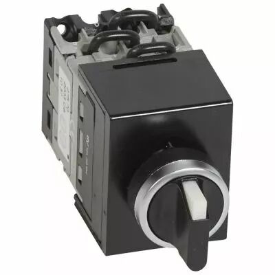 Commutateur - inverseur avec arr�t - t�te de cde manette - PR 12 - 3P - fix �22 (027570)