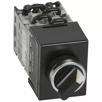 Commutateur - inverseur avec arr�t - t�te de cde manette - PR 12 - 4P - fix �22 (027571)