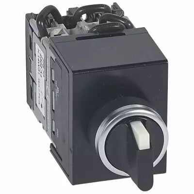 Commutateur 3 directions avec arr�t - t�te de cde manette - PR 12 - 2P - fix �22 (027577)