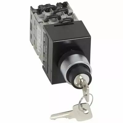 Commutateur - inverseur avec arr�t - t�te de cde cl� - PR 12 - 4P - fix �22 (027582)