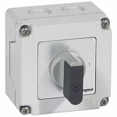 Commutateur - inter marche/arr�t - PR 12 - 1P - 1 contact - bo�tier 76x76 mm (027710)