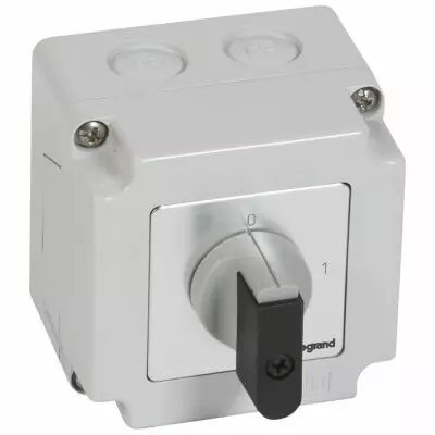 Commutateur - inter marche/arr�t - PR 12 - 4P - 4 contacts - bo�tier 76x76 mm (027713)