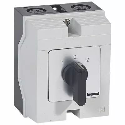 Commutateur - inverseur avec arr�t - PR 12 - 3P - 6 contacts - bo�tier 96x120 mm (027727)