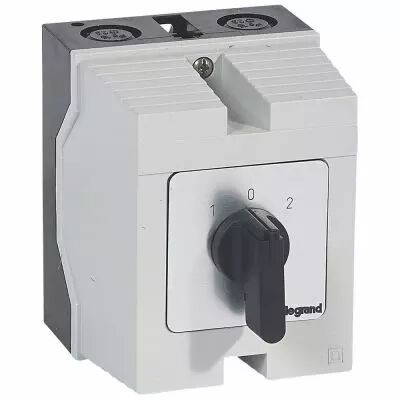 Commutateur - inverseur avec arr�t - PR 12 - 4P - 8 contacts - bo�tier 96x120 mm (027728)