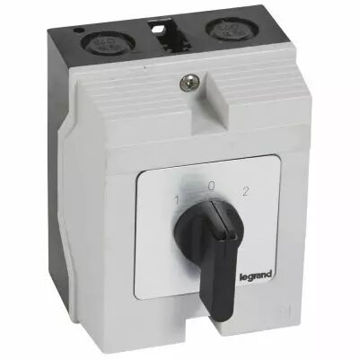 Commutateur - inverseur avec arr�t - PR 17 - 2P - 4 contacts - bo�tier 96x120 mm (027731)