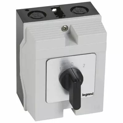 Commutateur - inverseur avec arr�t - PR 17 - 3P - 6 contacts - bo�tier 96x120 mm (027732)