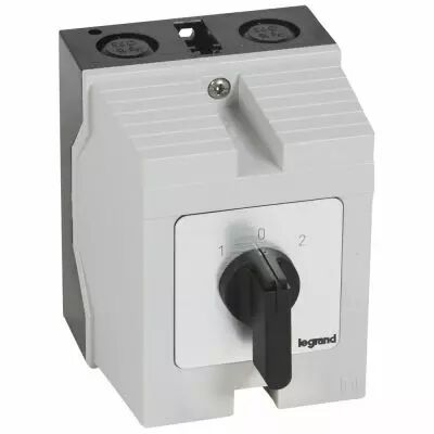 Commutateur - inverseur avec arr�t - PR 17 - 4P - 8 contacts - bo�tier 96x120 mm (027733)
