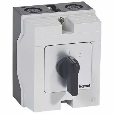 Commutateur - inverseur avec arr�t - PR 21 - 2P - 4 contacts - bo�tier 96x120 mm (027736)