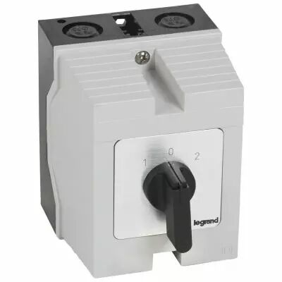 Commutateur - inverseur avec arr�t - PR 21 - 4P - 8 contacts - bo�tier 96x120 mm (027738)
