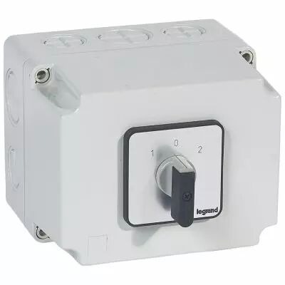 Commutateur - inverseur avec arr�t - PR 40 - 3P - 6 contacts - bo�tier 135x70 mm (027747)