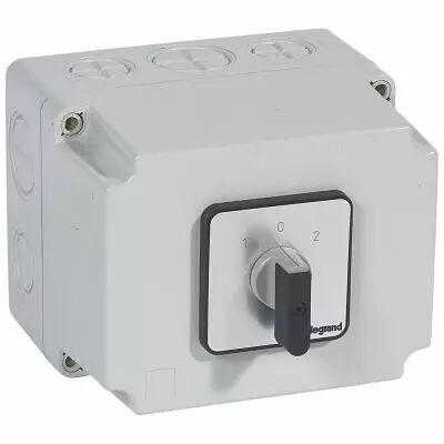 Commutateur - inverseur avec arr�t - PR 63 - 3P - 6 contacts - bo�tier 135x70 mm (027752)