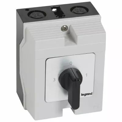 Commutateur 3 directions avec arr�t - PR 12 - 2P - 6 contacts -bo�tier 96x120 mm (027769)
