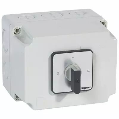 Commutateur moteur triphas� - d�marreur 1 vitesse - PR 40 - 8 contacts - bo�tier (027785)