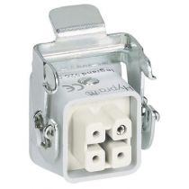 Connect multipôles Hypra - 10 A - 250 V - 3P+T - embase fem vert encast - plast (052650)