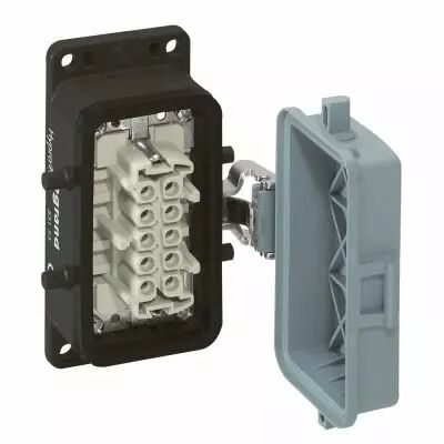 Connect multip�les Hypra - 16 A - 500 V - 10P+T - emb fem encastr�e - volet (053153)