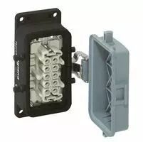 Connect multip�les Hypra - 16 A - 500 V - 24P+T - emb fem encastr�e - volet (053155)
