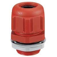 Presse-étoupe plastique- IP68- ISO 25- pour boîte Plexo incendie- rouge RAL 3000 (091932)