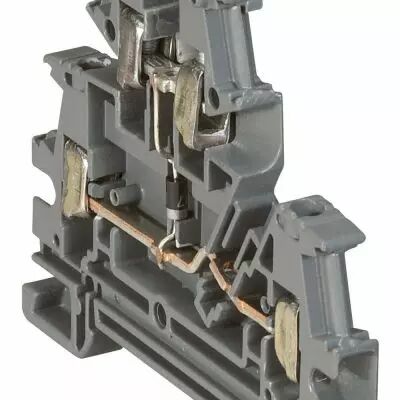 Bloc jonc Viking 3 � vis - 2 jonctions - 2 �tages - � diode - gris - pas 6 (037155)