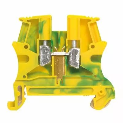 Bloc jonc Viking 3 � vis - 1 jonc - 1entr�e/1 sortie - vert/jaune - pas 10 (037173)