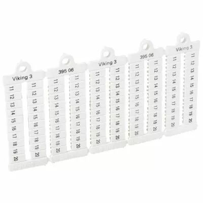 Plaque rep�res bloc jonction Viking 3 - lect horiz - pas 5 - chiffres 11 � 20 (039506)