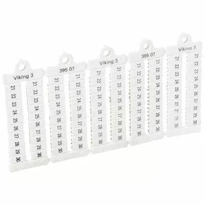 Plaque rep�res bloc jonction Viking 3 - lect horiz - pas 5 - chiffres 21 � 30 (039507)