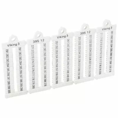 Plaque rep�res bloc jonction Viking 3 - lect horiz - pas 5 - chiffres 201 � 300 (039512)