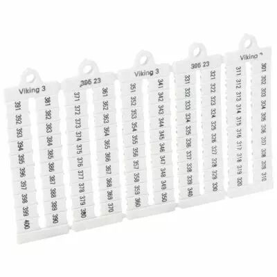 Plaque rep�res bloc jonction Viking 3 - lect horiz - pas 6 - chiffres 301 � 400 (039523)