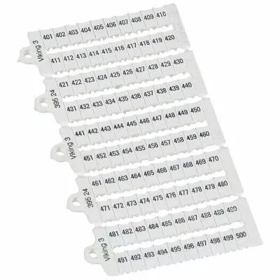 Plaque rep�res bloc jonction Viking 3 - lect horiz - pas 6 - chiffres 401 � 500 (039524)