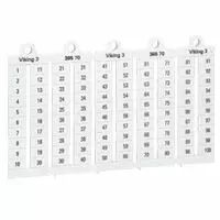 Plaque rep�res bloc jonction Viking 3 - lect horiz - pas 8 - chiffres 1 � 50 (039529)