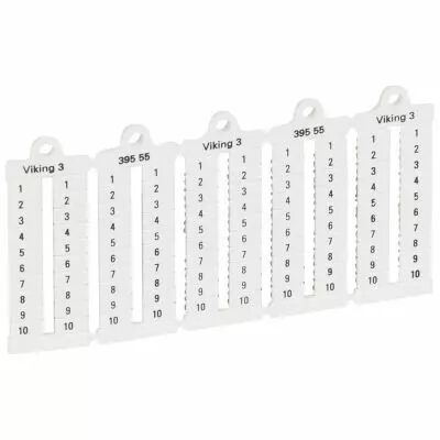 Plaque rep�res bloc jonction Viking 3 - lect vert - pas 5 - chiffres 1 � 10 (039555)