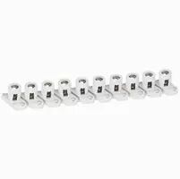 Barrette 10 bornes s�parables - cap 2x10 mm� - pas 19,5 mm (034001)