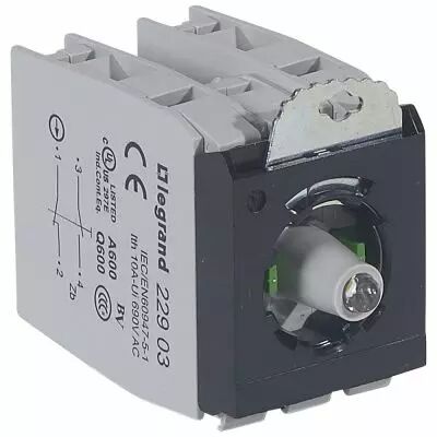 Osmoz compo - sous-ensemble bloc - t�te lum - � vis - 230V~ - 2NO/NF blanc (022990)