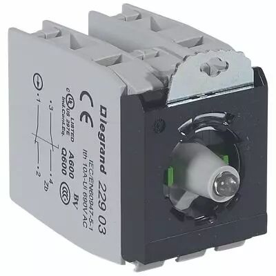 Osmoz compo - sous-ensemble bloc - t�te lum - � vis - 230V~ - 2NO/NF vert (022992)