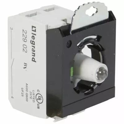 Osmoz compo - sous-ensemble bloc - t�te lum - � vis - 12/24V~/= - NO - vert (023002)