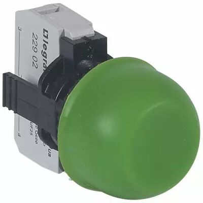 Osmoz complet non lum � impulsion - affleurant capuchonn� IP67 - vert (023712)