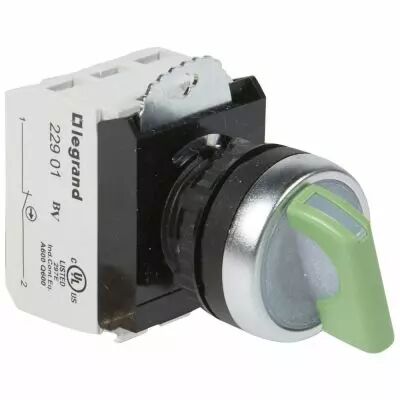Osmoz complet lum - bouton tournant � manette - vert - 24V~ - 2 positions fixes (023762)