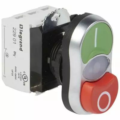 Osmoz complet lum � double touche - affleurant/d�passant - vert/rouge - 24 V~/= (023765)