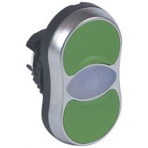 Osmoz compo - tête lum - double touche - affleurant/affleurant - vert/vert -IP66 (024071)