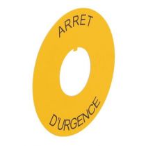 Osmoz étiquette - pour arrêt d'urgence - jaune - Ø60 ''ARRET D'URGENCE'' (024174)